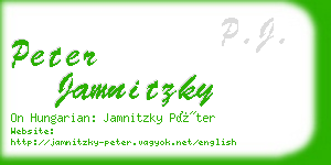 peter jamnitzky business card